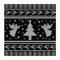 Ugly Christmas Sweater Medium Glasses Cloth by Valentinaart