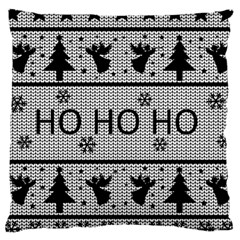 Ugly Christmas Sweater Large Cushion Case (two Sides) by Valentinaart