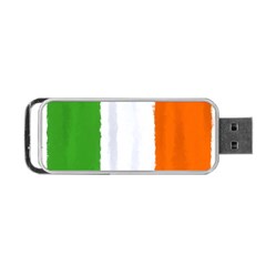 Flag Ireland, Banner Watercolor Painting Art Portable Usb Flash (two Sides) by picsaspassion