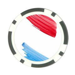 Tricolor Banner Watercolor Painting Art Poker Chip Card Guard by picsaspassion