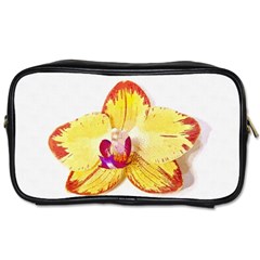 Phalaenopsis Yellow Flower, Floral Oil Painting Art Toiletries Bags by picsaspassion