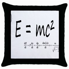 E=mc2 Formula Physics Relativity Throw Pillow Case (black) by picsaspassion