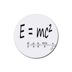 E=mc2 Formula Physics Relativity Rubber Round Coaster (4 Pack)  by picsaspassion