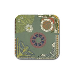 Artnouveau18 Rubber Square Coaster (4 Pack)  by NouveauDesign