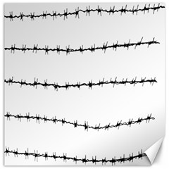 Barbed Wire Black Canvas 16  X 16  