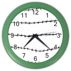 Barbed Wire Black Color Wall Clocks by Mariart