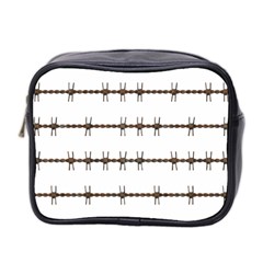 Barbed Wire Brown Mini Toiletries Bag 2-side by Mariart