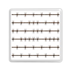 Barbed Wire Brown Memory Card Reader (square)  by Mariart