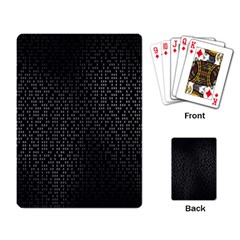 Gray Plaid Black Playing Card