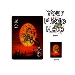 Helloween Midnight Graveyard Silhouette Playing Cards 54 (mini) 