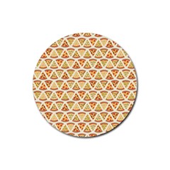 Food Pizza Bread Pasta Triangle Rubber Coaster (round) 