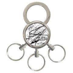 Ink Splatter Texture 3-ring Key Chains