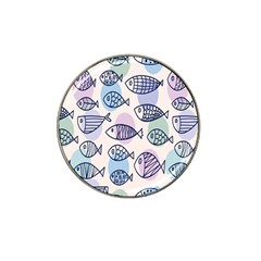 Love Fish Seaworld Swim Blue White Sea Water Cartoons Rainbow Polka Dots Hat Clip Ball Marker