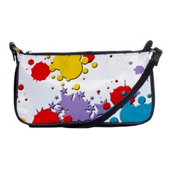 Paint Splash Rainbow Star Shoulder Clutch Bags