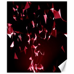 Lying Red Triangle Particles Dark Motion Canvas 8  X 10 