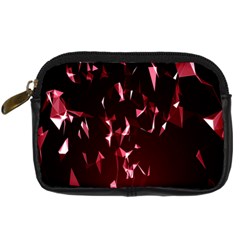 Lying Red Triangle Particles Dark Motion Digital Camera Cases