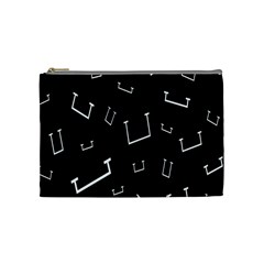 Pit White Black Sign Pattern Cosmetic Bag (medium) 
