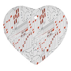 Musical Scales Note Ornament (heart)