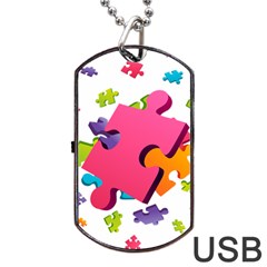 Passel Picture Green Pink Blue Sexy Game Dog Tag Usb Flash (one Side)