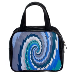 Psycho Hole Chevron Wave Seamless Classic Handbags (2 Sides) by Mariart