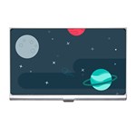 Space Pelanet Galaxy Comet Star Sky Blue Business Card Holders