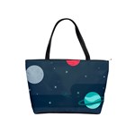 Space Pelanet Galaxy Comet Star Sky Blue Shoulder Handbags