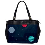 Space Pelanet Galaxy Comet Star Sky Blue Office Handbags Front