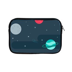 Space Pelanet Galaxy Comet Star Sky Blue Apple Ipad Mini Zipper Cases