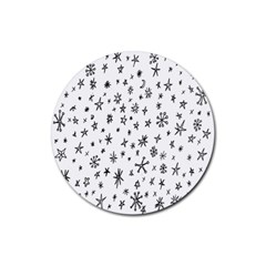 Star Doodle Rubber Coaster (round) 
