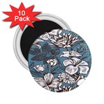 Star Flower Grey Blue Beauty Sexy 2.25  Magnets (10 pack)  Front