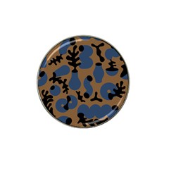 Superfiction Object Blue Black Brown Pattern Hat Clip Ball Marker (4 Pack)