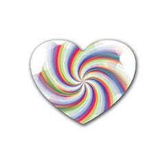 Prismatic Hole Rainbow Heart Coaster (4 Pack) 