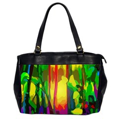 Abstract Vibrant Colour Botany Office Handbags (2 Sides)  by Celenk
