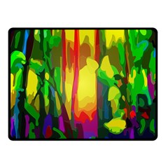 Abstract Vibrant Colour Botany Double Sided Fleece Blanket (small)  by Celenk