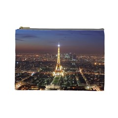 Paris At Night Cosmetic Bag (large)  by Celenk