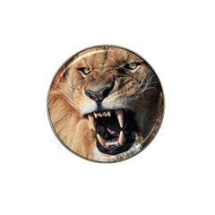Male Lion Angry Hat Clip Ball Marker by Celenk