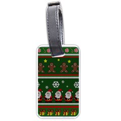 Ugly Christmas Sweater Luggage Tags (one Side)  by Valentinaart