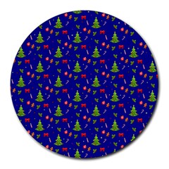 Christmas Pattern Round Mousepads by Valentinaart