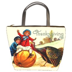 Vintage Thanksgiving Bucket Bags by Valentinaart