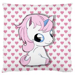 Baby Unicorn Large Cushion Case (two Sides) by Valentinaart