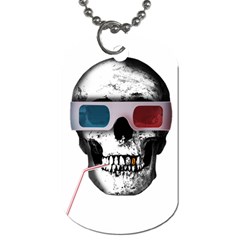 Cinema Skull Dog Tag (one Side) by Valentinaart