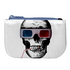 Cinema Skull Large Coin Purse by Valentinaart
