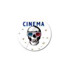 Cinema Skull Golf Ball Marker by Valentinaart