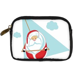 Christmas Santa Claus Paragliding Digital Camera Cases by Alisyart