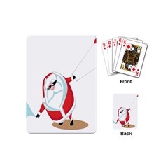 Christmas Santa Claus Snow Cool Sky Playing Cards (mini) 