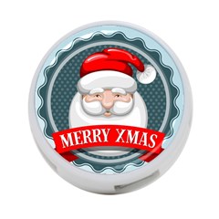 Christmas Santa Claus Xmas 4-port Usb Hub (two Sides) 