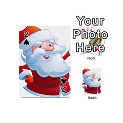 Christmas Santa Claus Snow Red White Playing Cards 54 (mini)  by Alisyart
