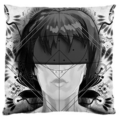 Beautiful Bnw Fractal Feathers For Major Motoko Standard Flano Cushion Case (two Sides) by jayaprime