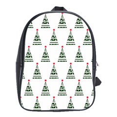 Christmas Tree Green Star Red School Bag (large) by Alisyart