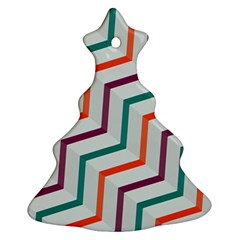 Line Color Rainbow Christmas Tree Ornament (two Sides)